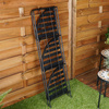 Plant Stand Metal Black Corner 90 cm